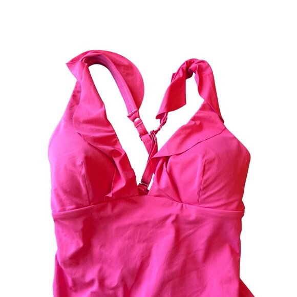 Sea Level Swim Australia Pink One-Piece Swimsuit Adjustable Straps Sz US 8 - Picture 2 of 5